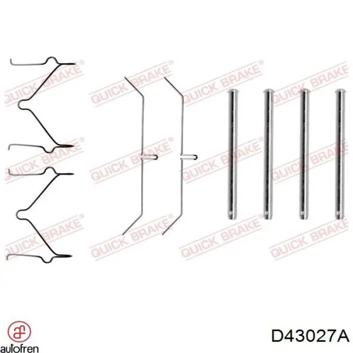 D43027A Autofren zestaw naprawczy klocków hamulcowych