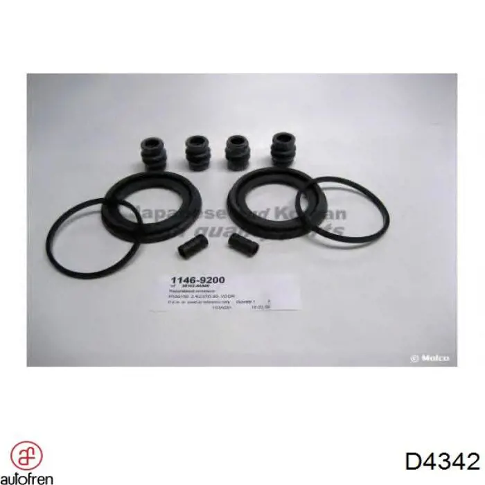 Zestaw naprawczy zacisku hamulcowego przedniego Autofren D4342 cena, od 10,51 USD