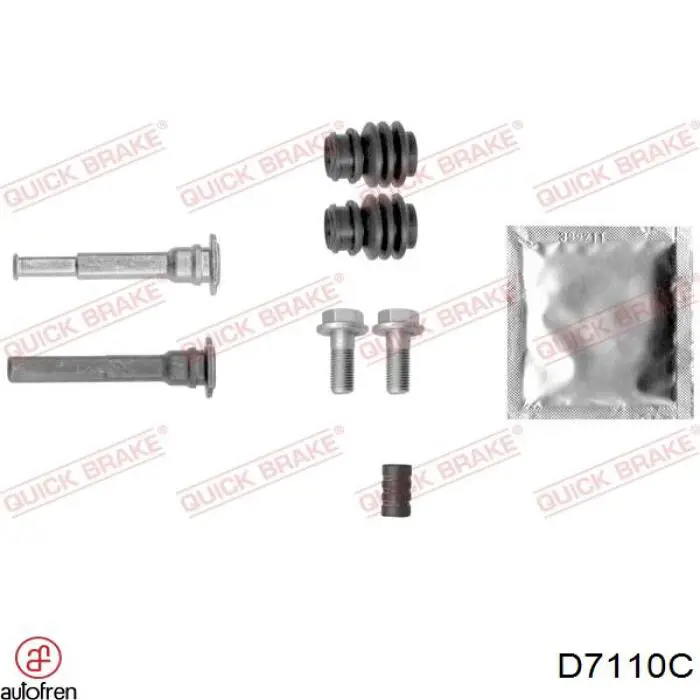 Zestaw naprawczy zacisku hamulcowego przedniego Autofren D7110C cena, od 8,43 USD