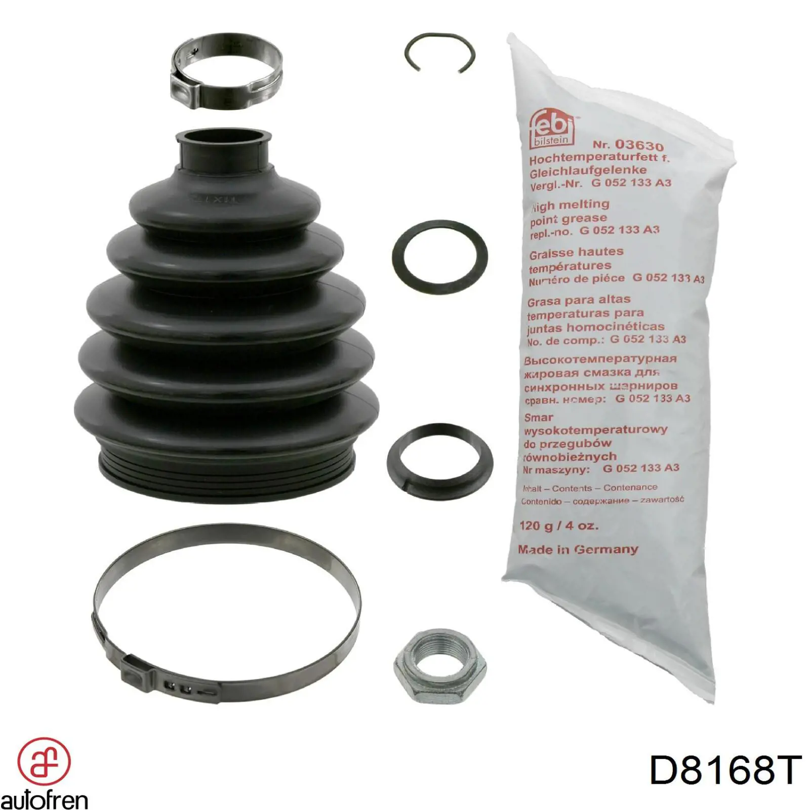 Do koszyka D8168T Autofren Osłona przegubu homokinetycznego półosi przedniej zewnętrzna