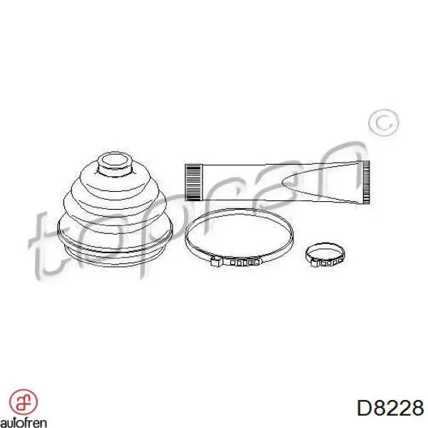 Do koszyka D8228 Autofren Osłona przegubu homokinetycznego półosi przedniej zewnętrzna