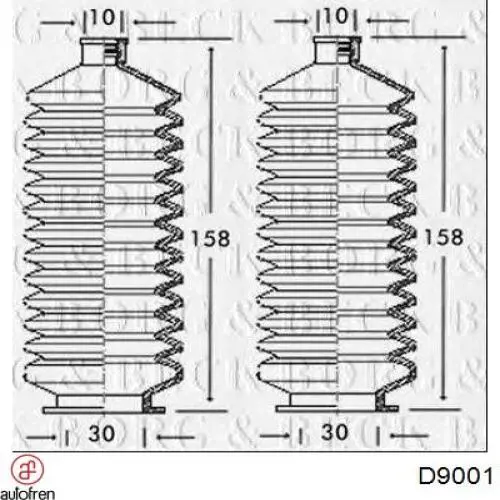 Osłona mechanizmu kierowniczego (maglownicy) Autofren D9001 cena, od 8,00 USD