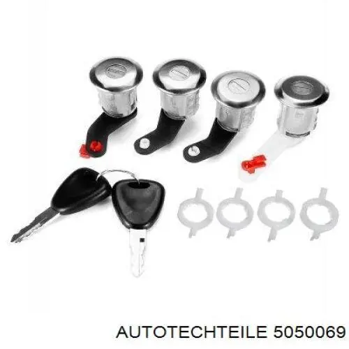 Zamek drzwi przednich lewych Autotechteile 5050069 cena, od 34,25 USD