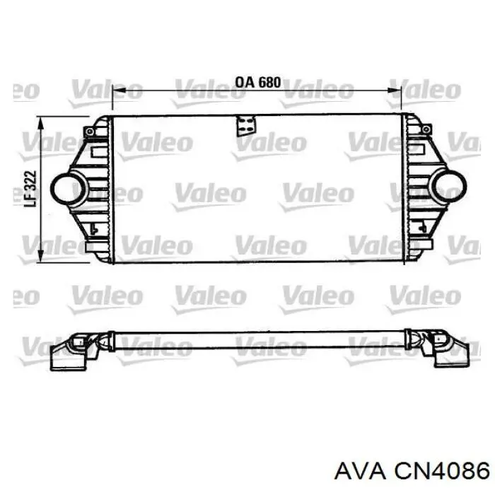 Chłodnica intercoolera AVA CN4086 cena, od 78,19 USD