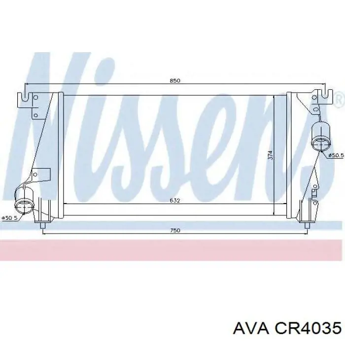 Do koszyka Chłodnica intercoolera Chrysler Voyager II GS 