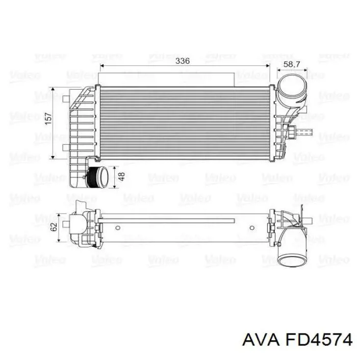 FD4574 AVA chłodnica intercoolera