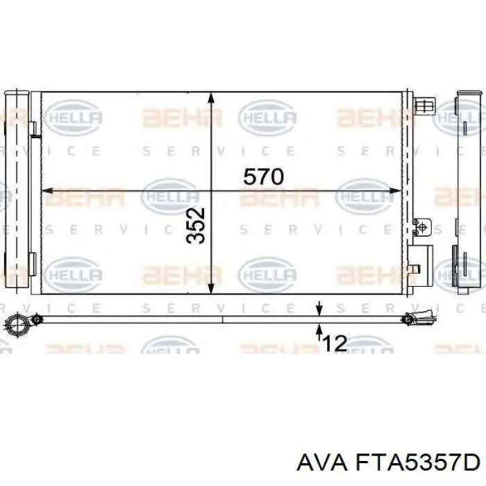 Chłodnica klimatyzacji 51785214 Fiat/Alfa/Lancia