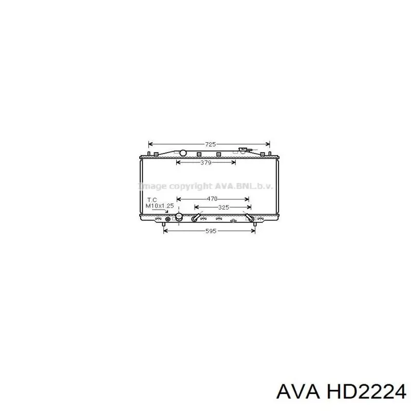 Chłodnica silnika AVA HD2224 cena, od 184,53 USD