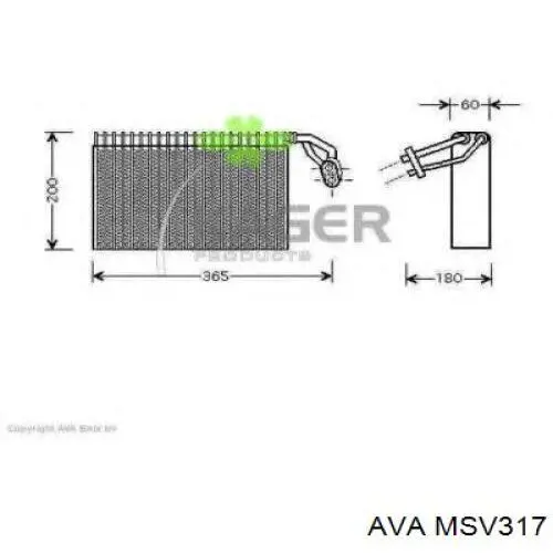 Do koszyka MSV317 AVA Parownik klimatyzacji