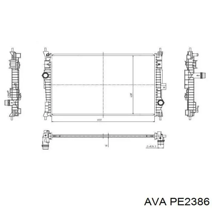 PE2386 AVA chłodnica silnika