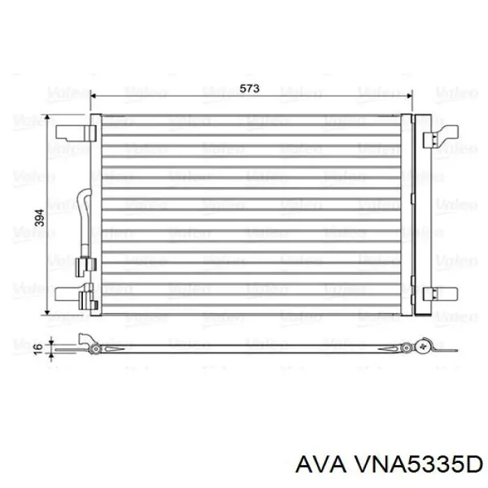 Chłodnica klimatyzacji AVA VNA5335D cena, od 99,68 USD