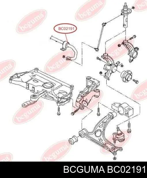BC02191 Bcguma Tuleja stabilizatora przedniego