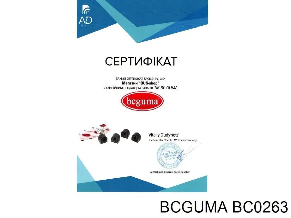 BC0263 Bcguma Silentblock amortyzatora tylnego