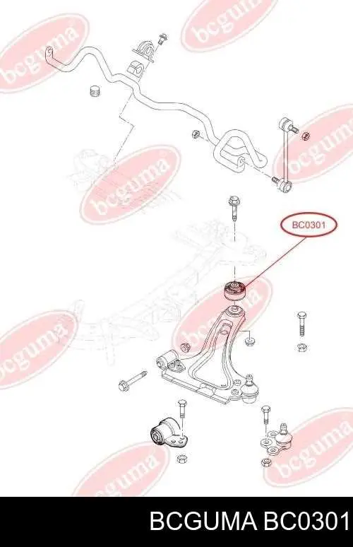 BC0301 Bcguma Silentblock przedniego wahacza dolnego