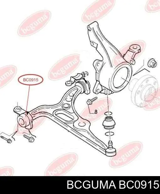 BC0915 Bcguma Silentblock przedniego wahacza dolnego