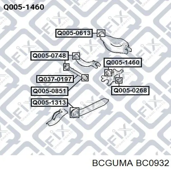 Tuleja stabilizatora przedniego Bcguma BC0932