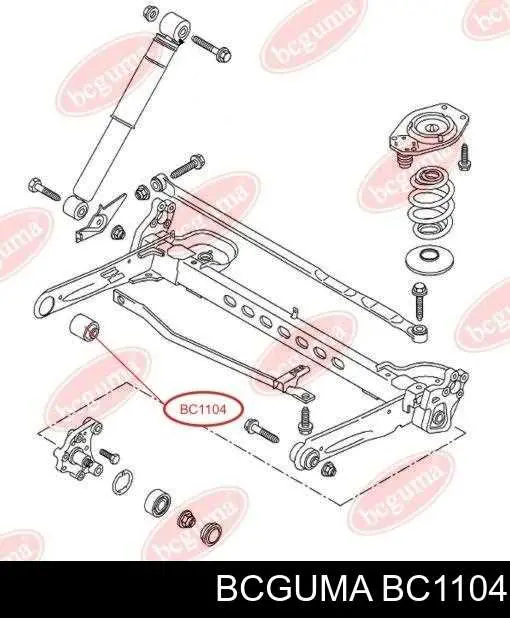 BC1104 Bcguma Silentblock tylnej belki