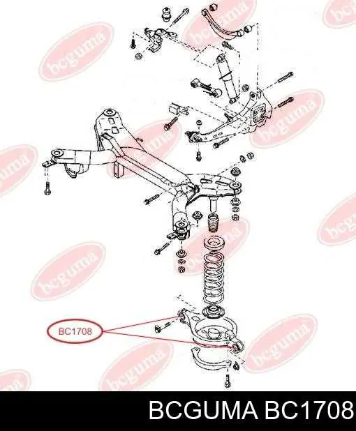 BC1708 Bcguma Silentblock wahacza tylnego dolnego