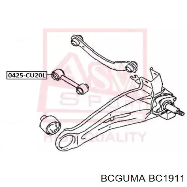Silentblock drążka poprzecznego (zawieszenia tylnego) Bcguma BC1911 cena, od 8,22 USD