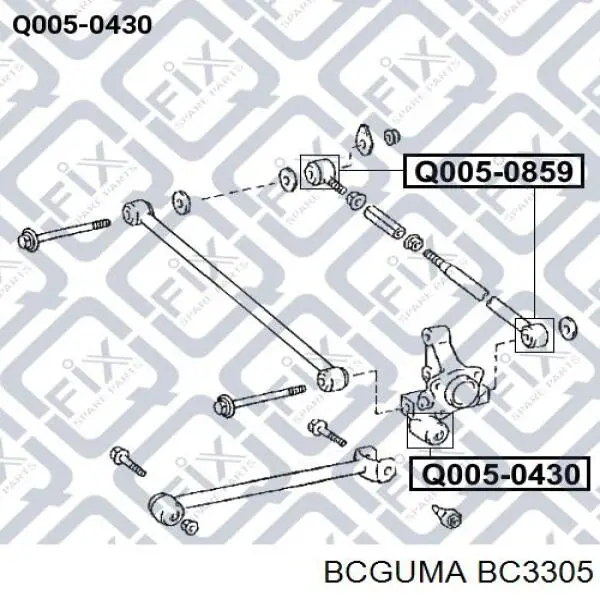 Silentblock czopu tylnego Bcguma BC3305 cena, od 7,57 USD