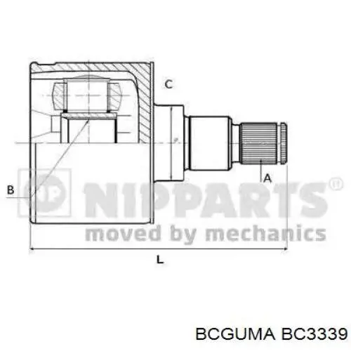 Czop (zwrotnica) tylny prawy BC3339 Bcguma