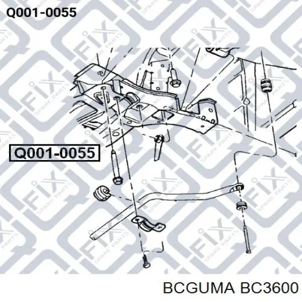 Silentblock przedniego wahacza dolnego BC3600 Bcguma