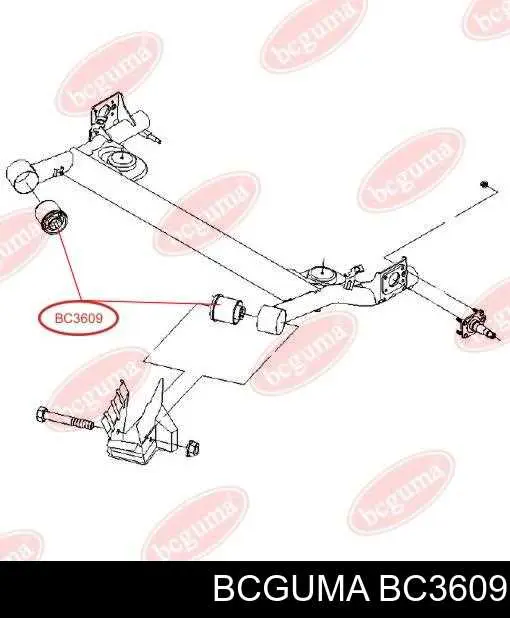 BC3609 Bcguma Silentblock tylnej belki