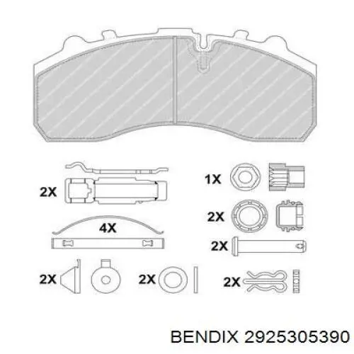 Klocki hamulcowe przednie tarczowe Jurid/Bendix 2925305390 cena, od 120,24 USD
