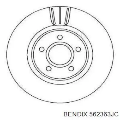 562363JC Jurid/Bendix tarcza hamulcowa przednia