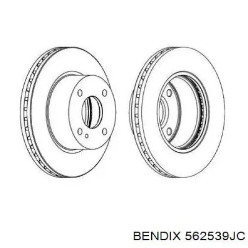 562539JC Jurid/Bendix tarcza hamulcowa przednia