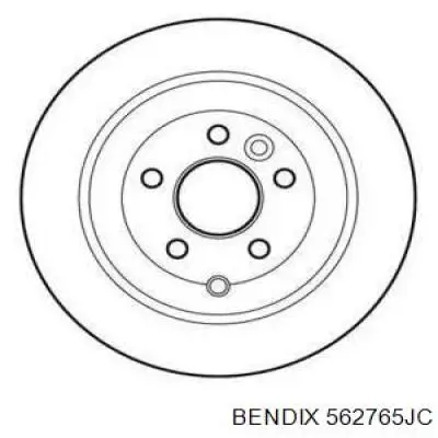Do koszyka 562765JC Jurid/Bendix Tarcza hamulcowa tylna