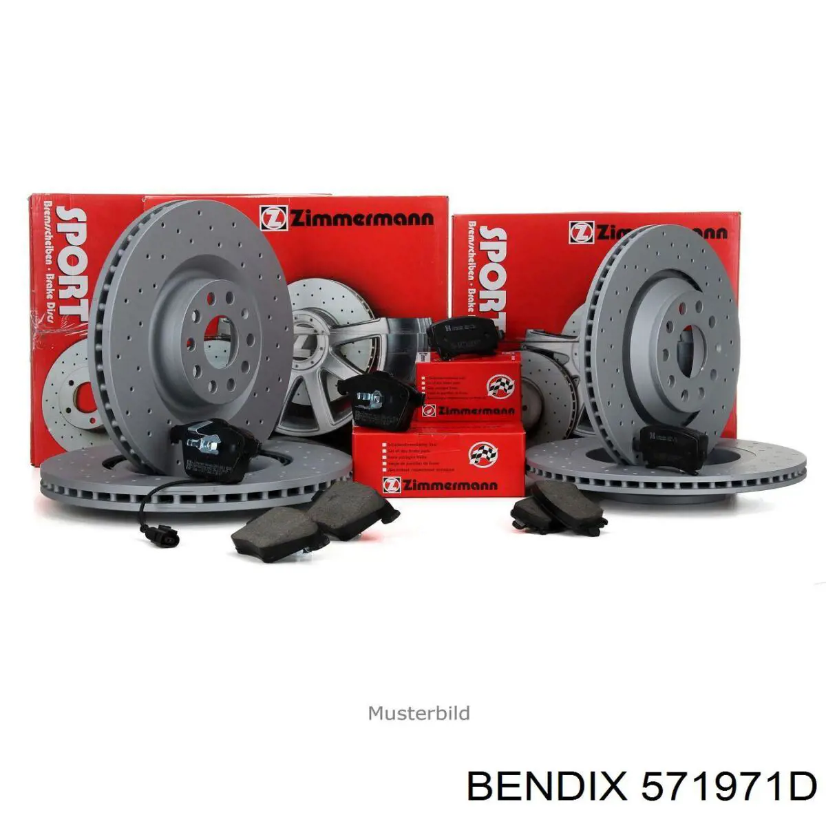 Do koszyka 571971D Jurid/Bendix Klocki hamulcowe przednie tarczowe