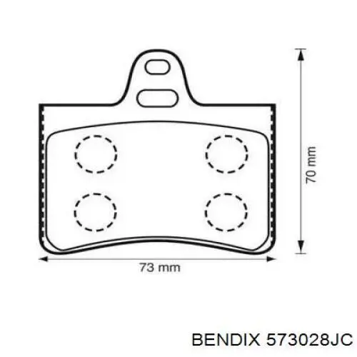 573028JC Jurid/Bendix okładziny (klocki do hamulców tarczowych tylne)