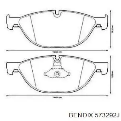 573292J Jurid/Bendix klocki hamulcowe przednie tarczowe