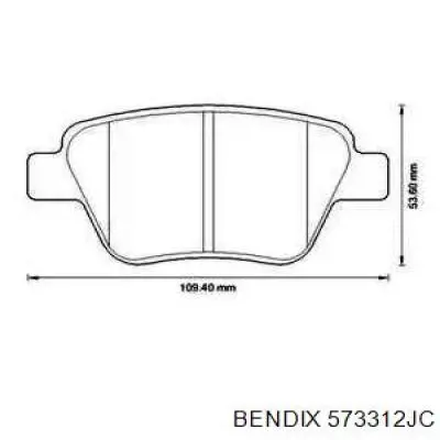 573312JC Jurid/Bendix okładziny (klocki do hamulców tarczowych tylne)