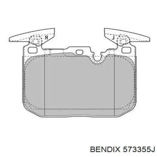 573355J Jurid/Bendix klocki hamulcowe przednie tarczowe