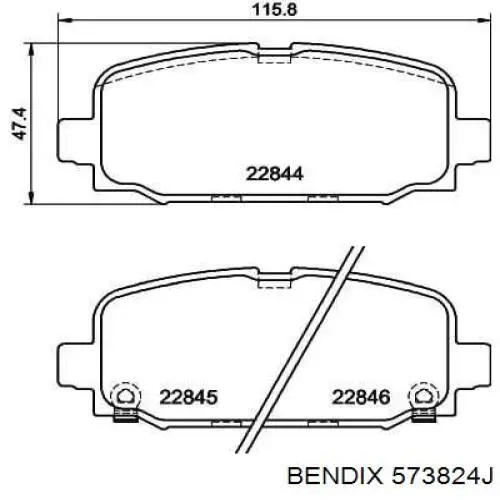 Okładziny (klocki) do hamulców tarczowych tylne Chrysler 68353597AA cena, od 48,87 USD