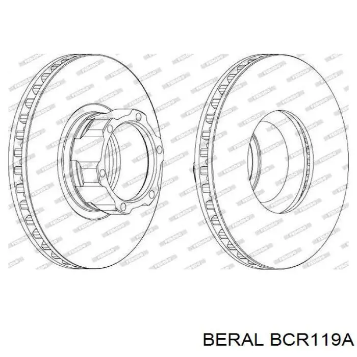 BCR119A Beral tarcza hamulcowa przednia