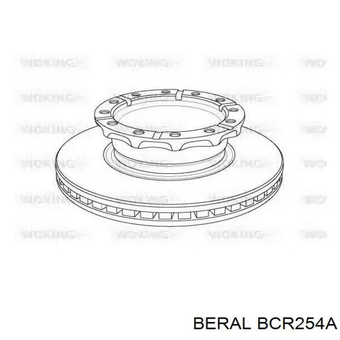 Tarcza hamulcowa przednia BCR254A Beral