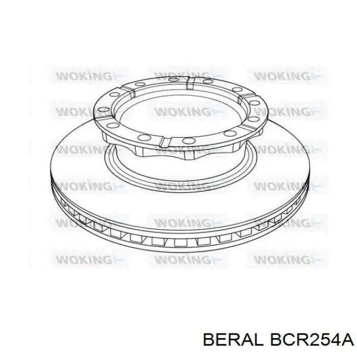 BCR254A Beral Tarcza hamulcowa przednia