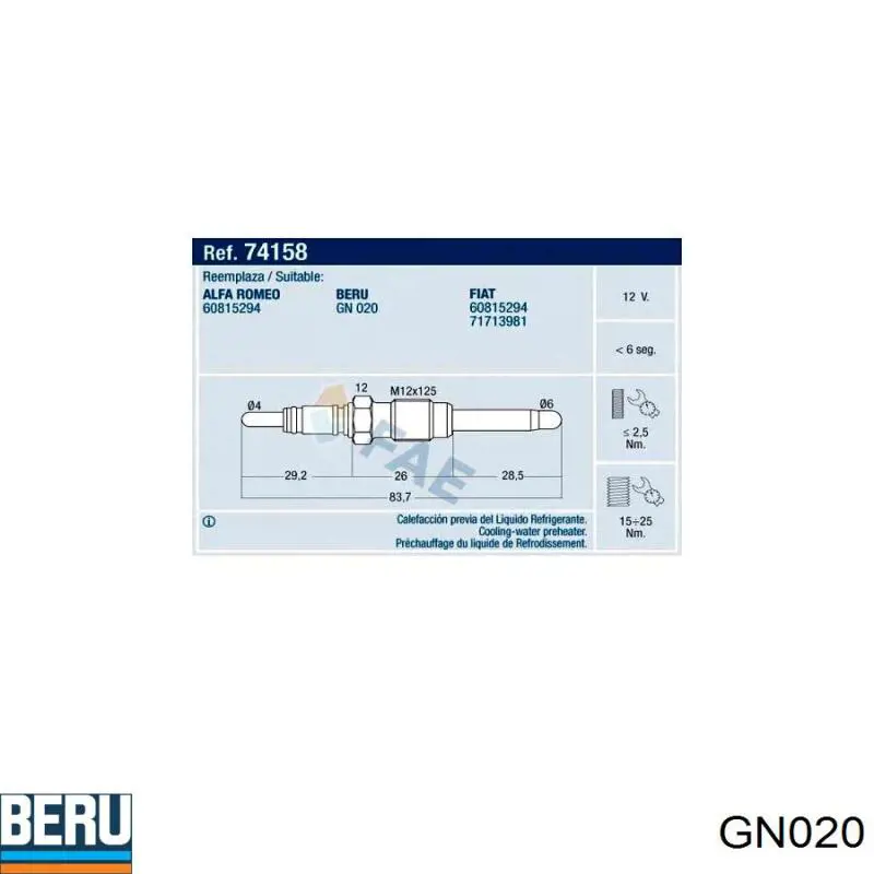  Beru GN020