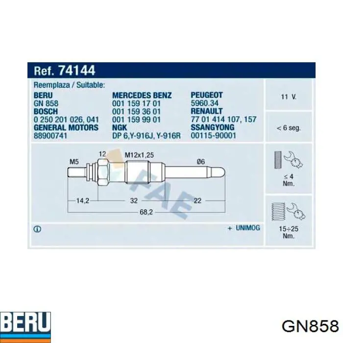  Beru GN858