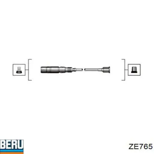 Do koszyka ZE765 Beru Zestaw przewodów wysokiego napięcia