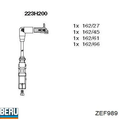 Do koszyka ZEF989 Beru Zestaw przewodów wysokiego napięcia