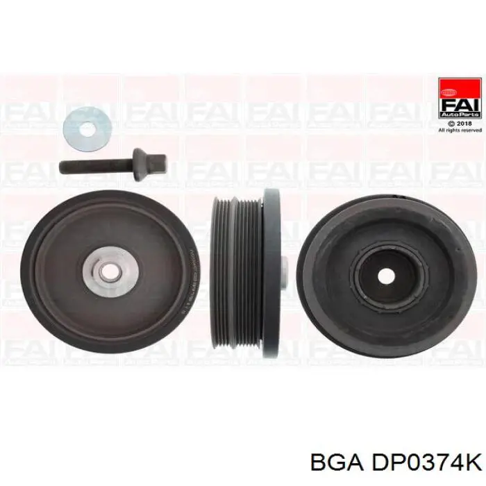 Koło pasowe wału korbowego BGA DP0374K cena, od 151,97 USD