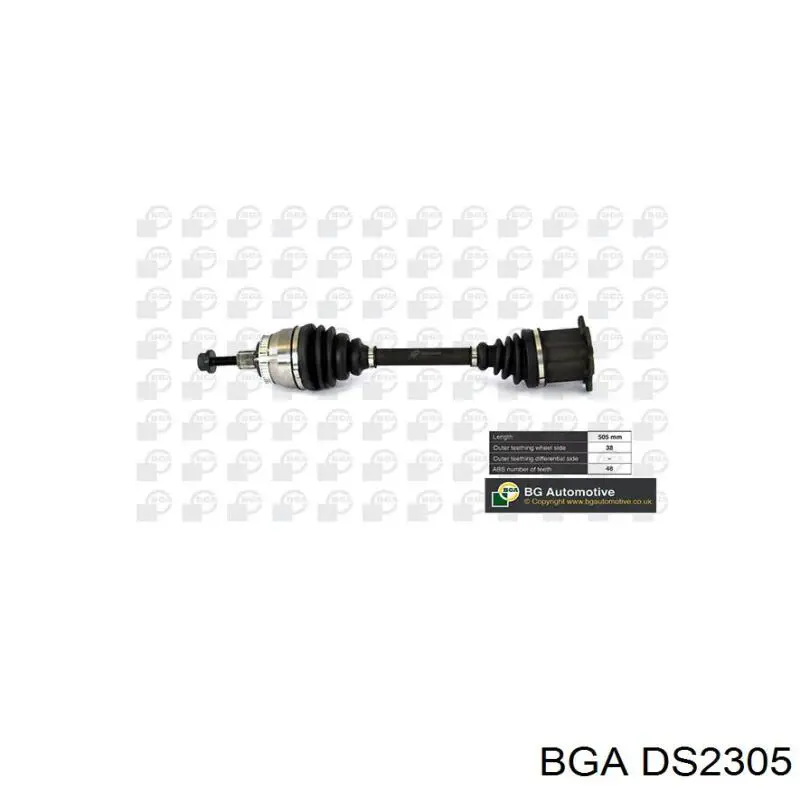 DS2305 BGA Półoś napędowa przednia lewa
