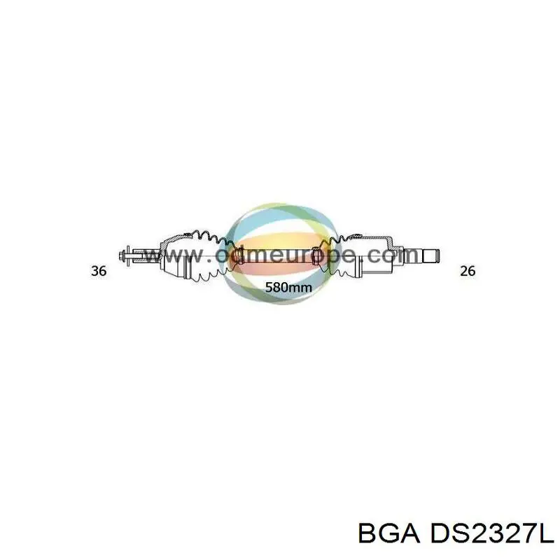 Półoś napędowa przednia lewa Volvo 36001356 cena, od 118,69 USD