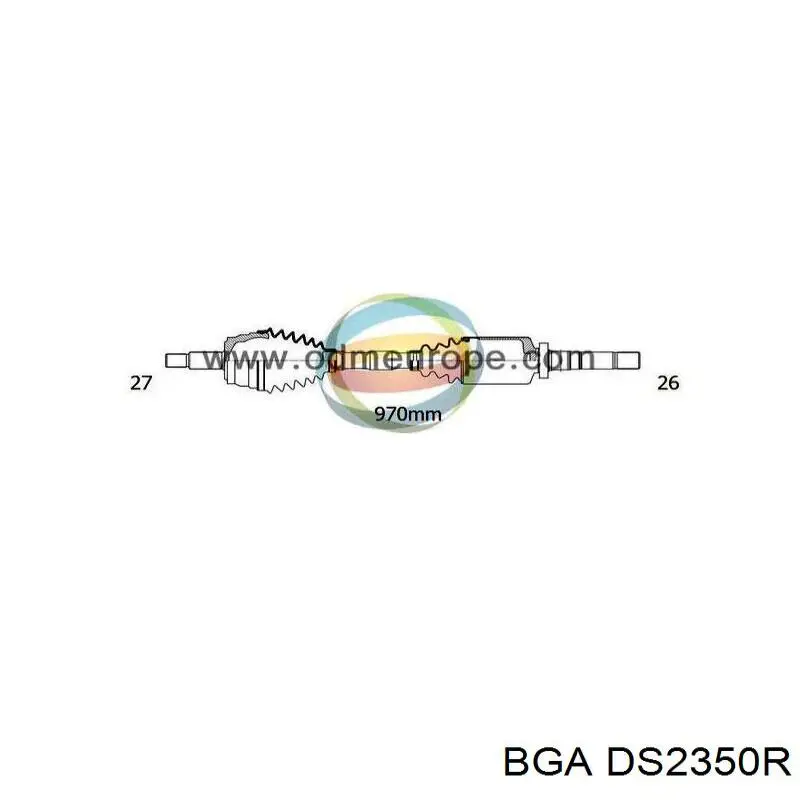 Do koszyka DS2350R BGA Półoś napędowa przednia prawa