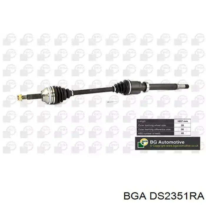 DS2351RA BGA Półoś napędowa przednia prawa
