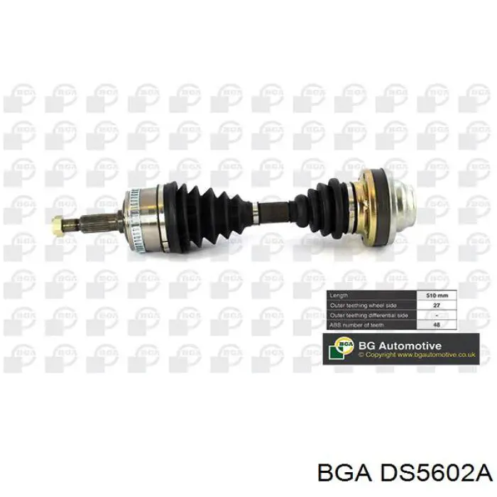 Półoś napędowa przednia BGA DS5602A cena, od 119,69 USD